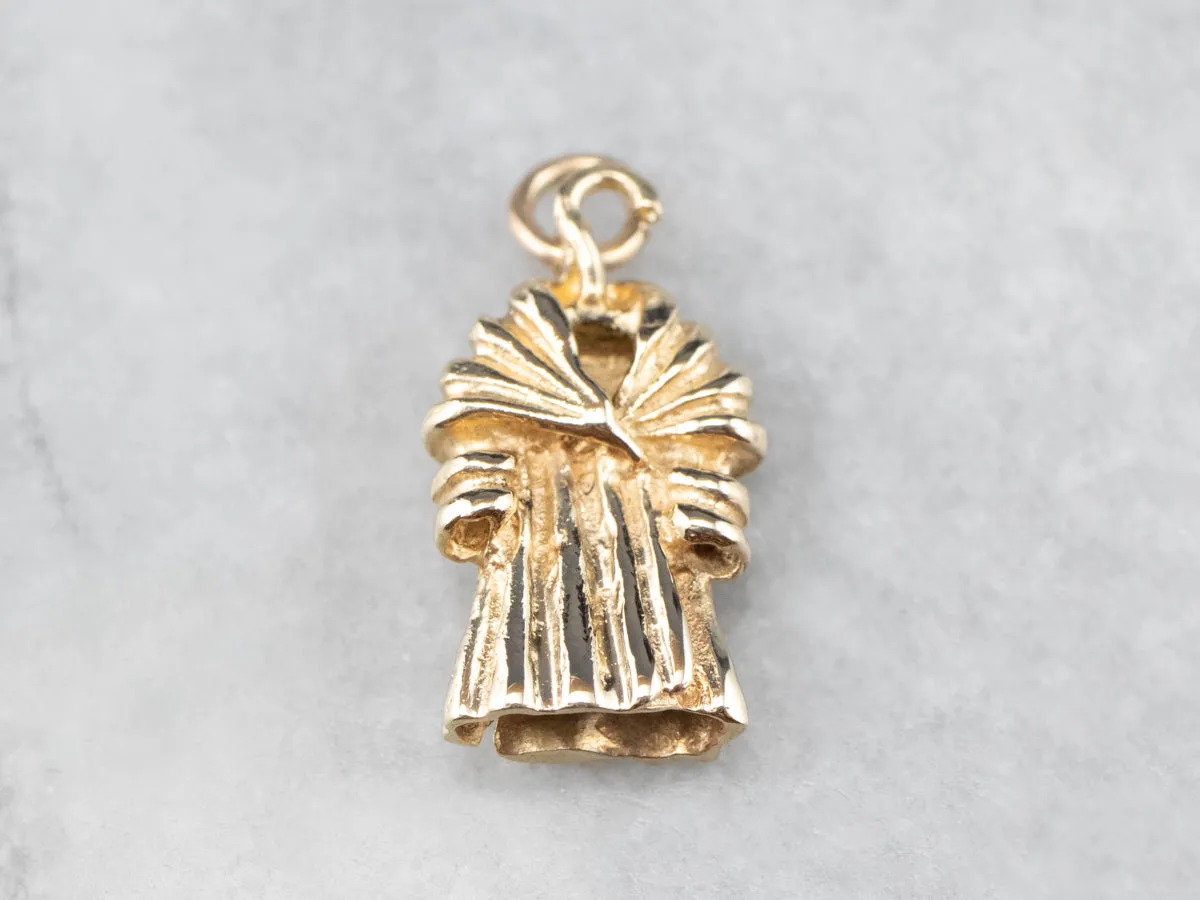 14K Gold Mink Coat Charm