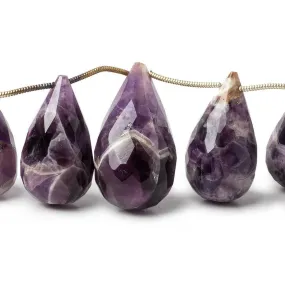 18x10-30x16mm Cape Amethyst faceted teardrop beads 8 imch 14 pieces