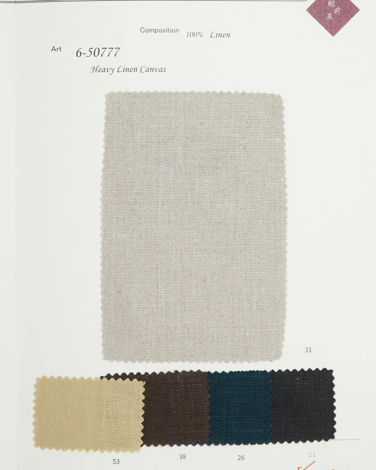 6-50777 Heavy Linen Canvas