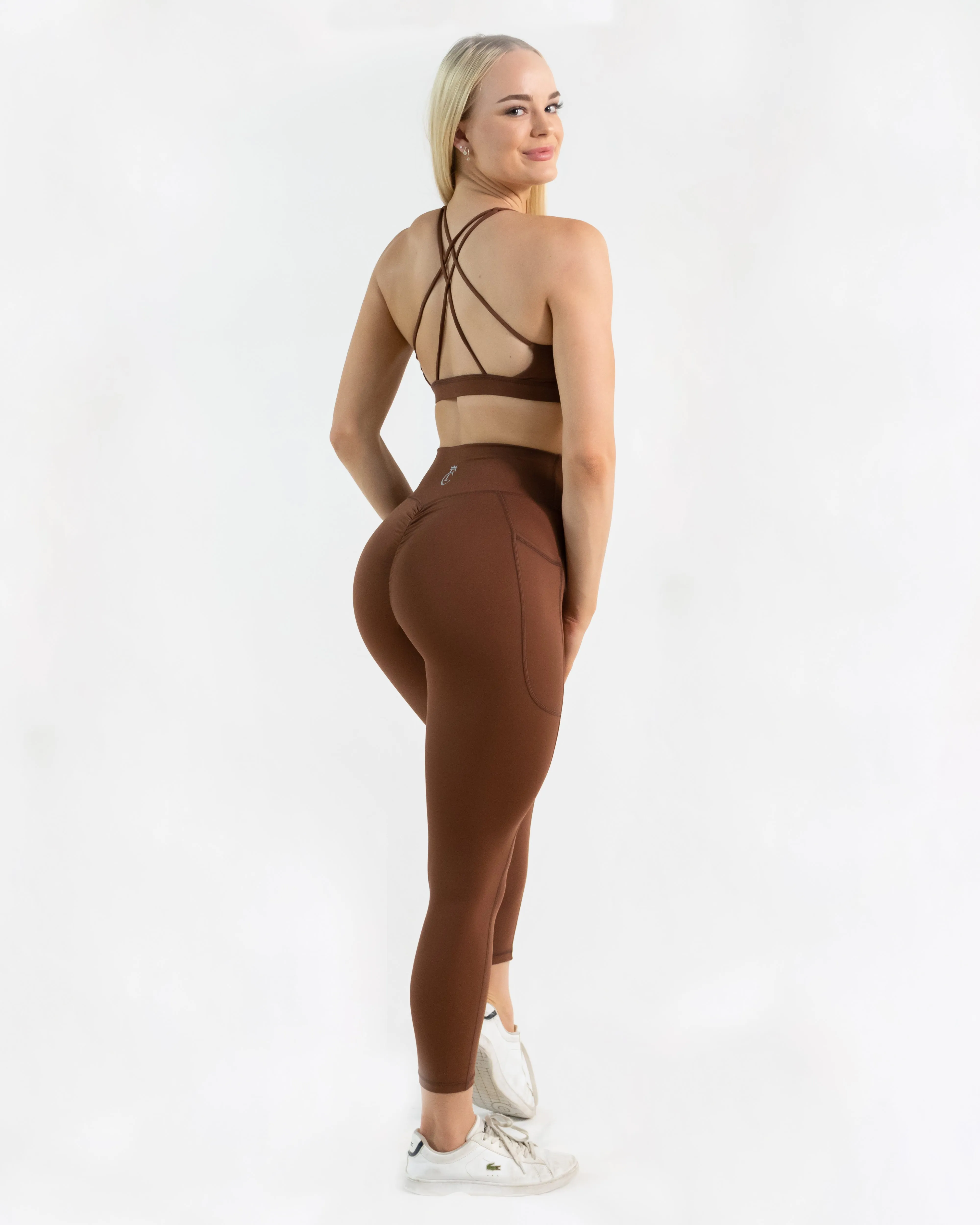 7/8 Length Pocket Tights Chocolate