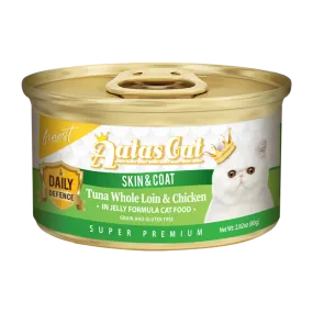 Aatas Cat Finest Daily Defence Skin & Coat - Tuna Whole Loin & Chicken in Jelly Formula 80g