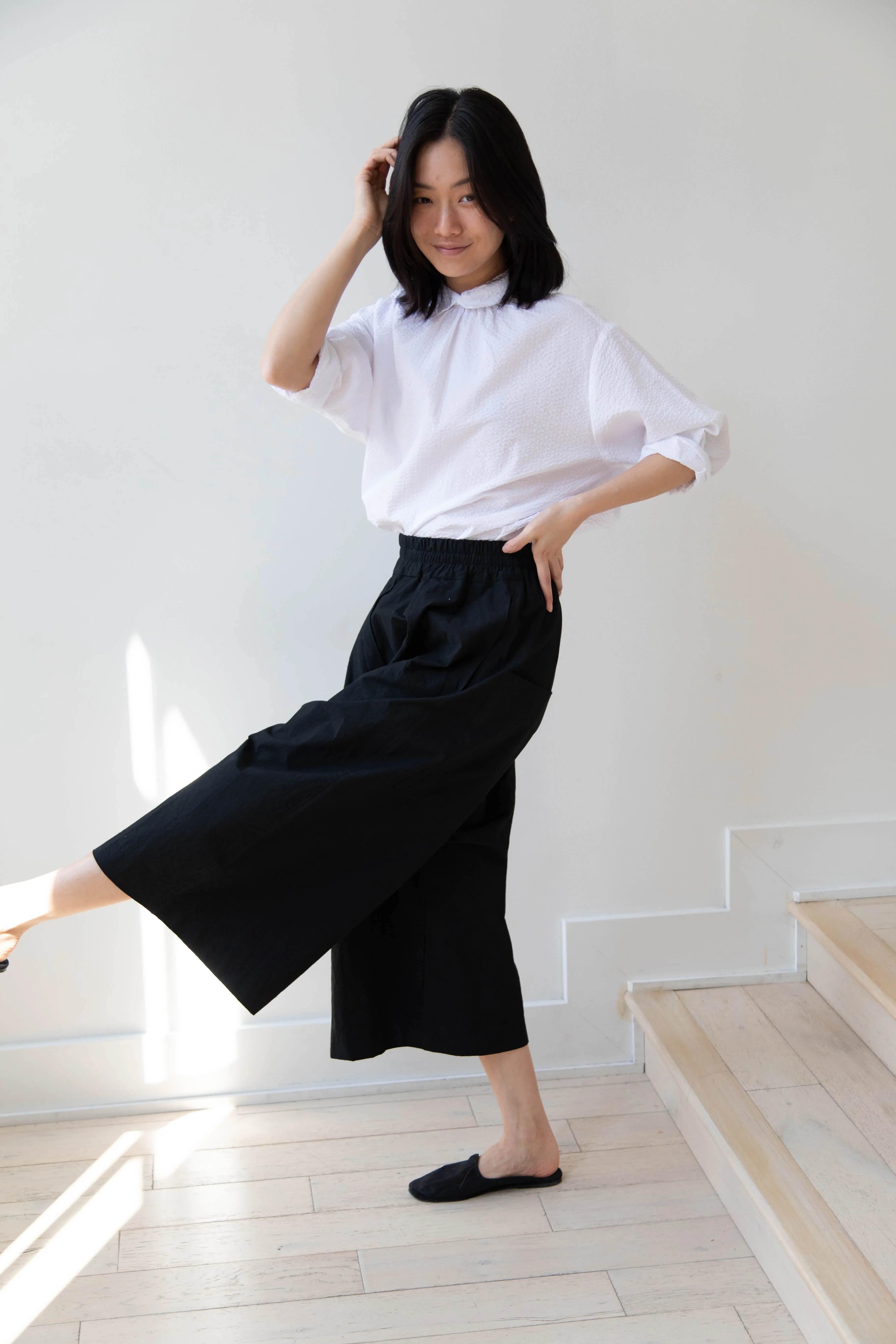 Album di Famiglia | Wide Trousers in JC in Black