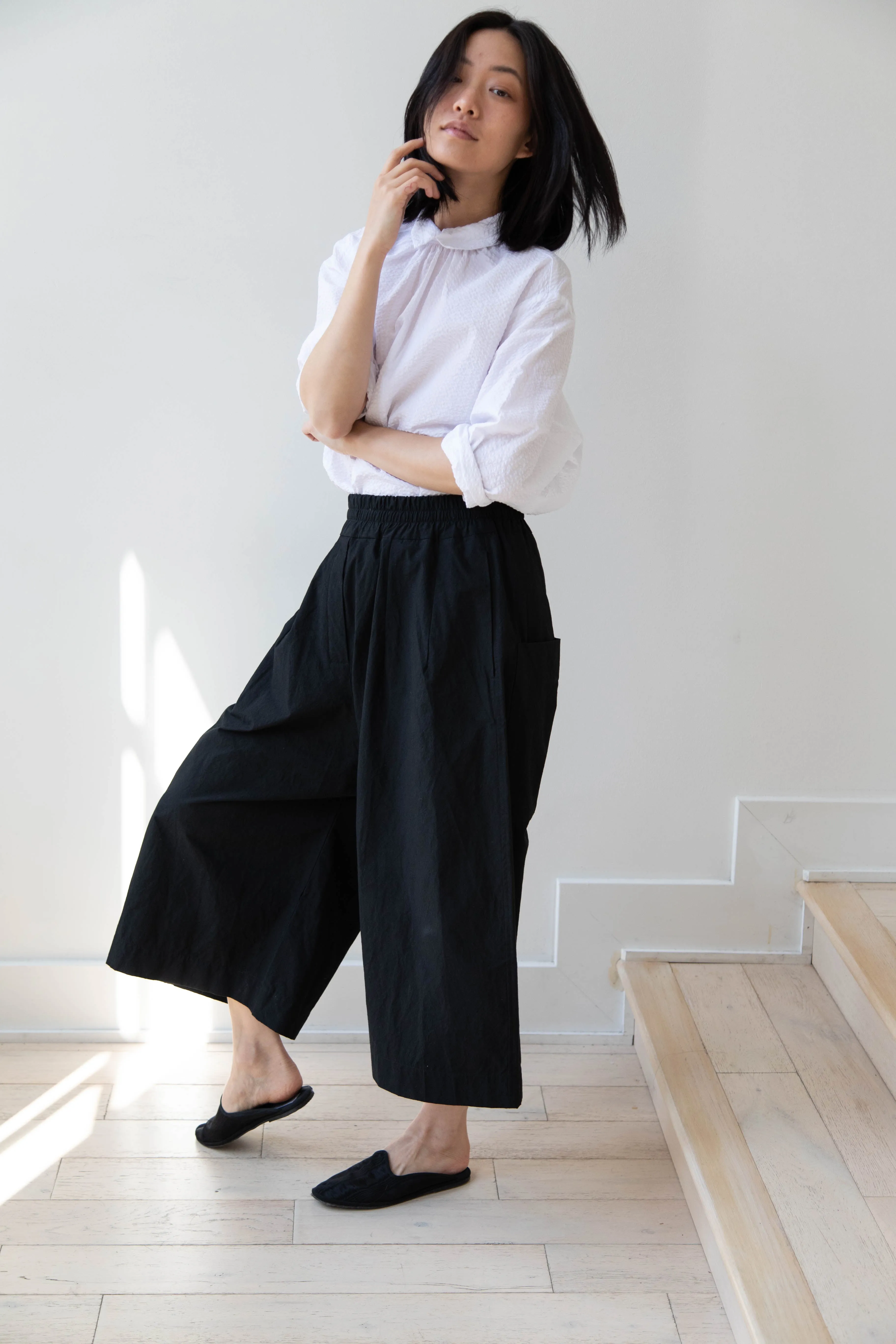 Album di Famiglia | Wide Trousers in JC in Black