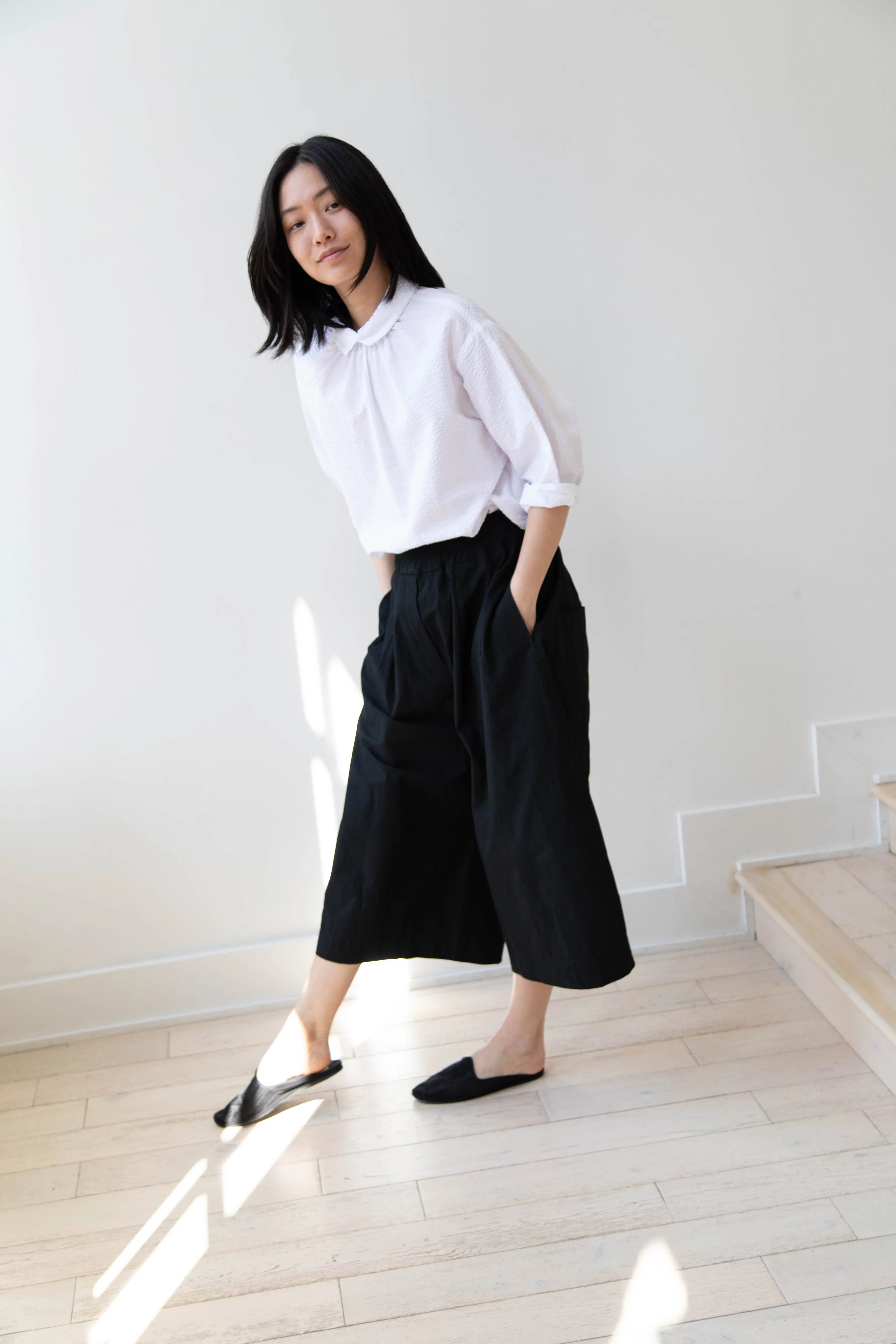 Album di Famiglia | Wide Trousers in JC in Black