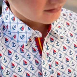 Anchors Aweigh Button-Up Short Sleeve Shirt