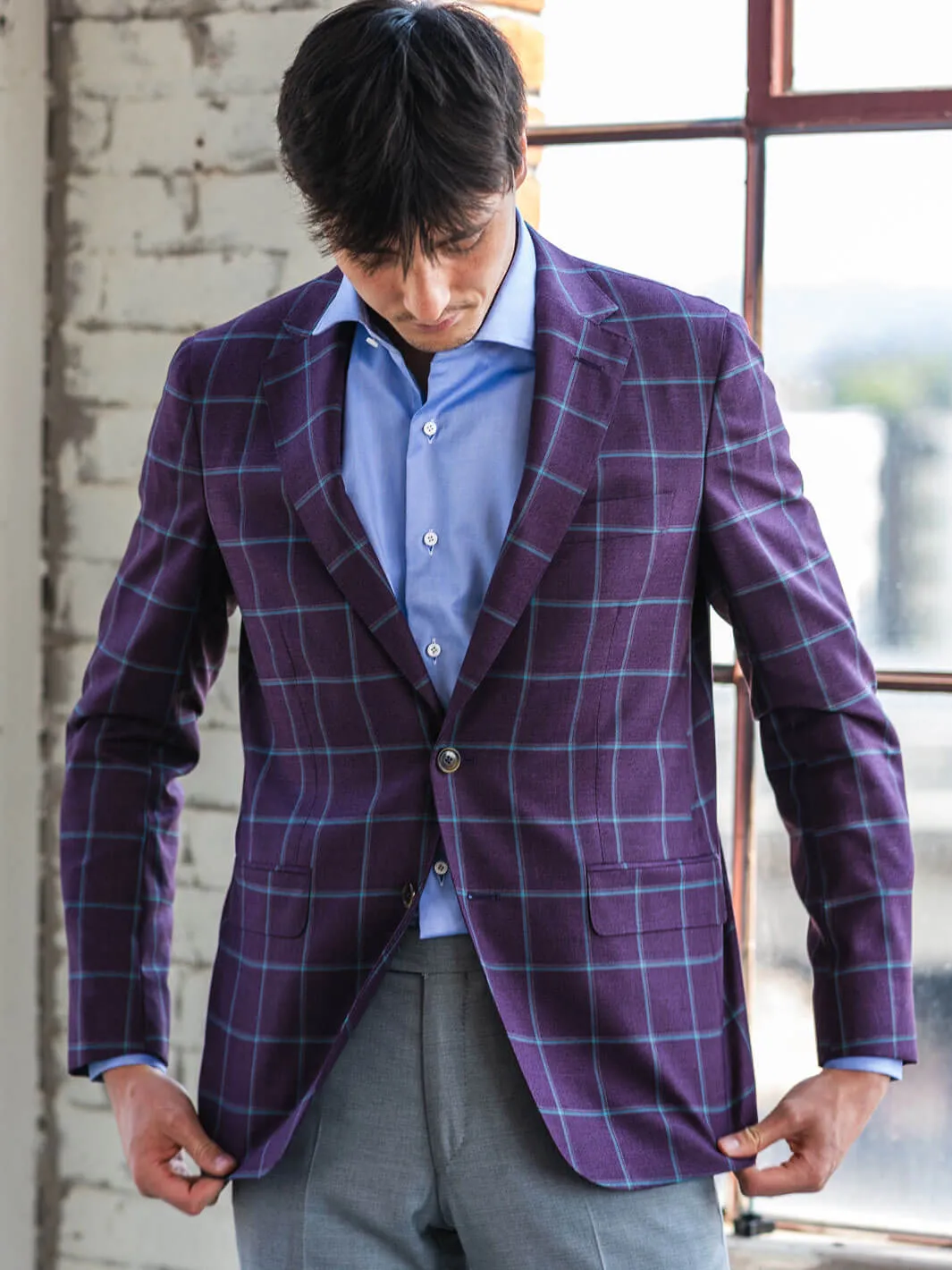 Aubergine Check Sport Coat