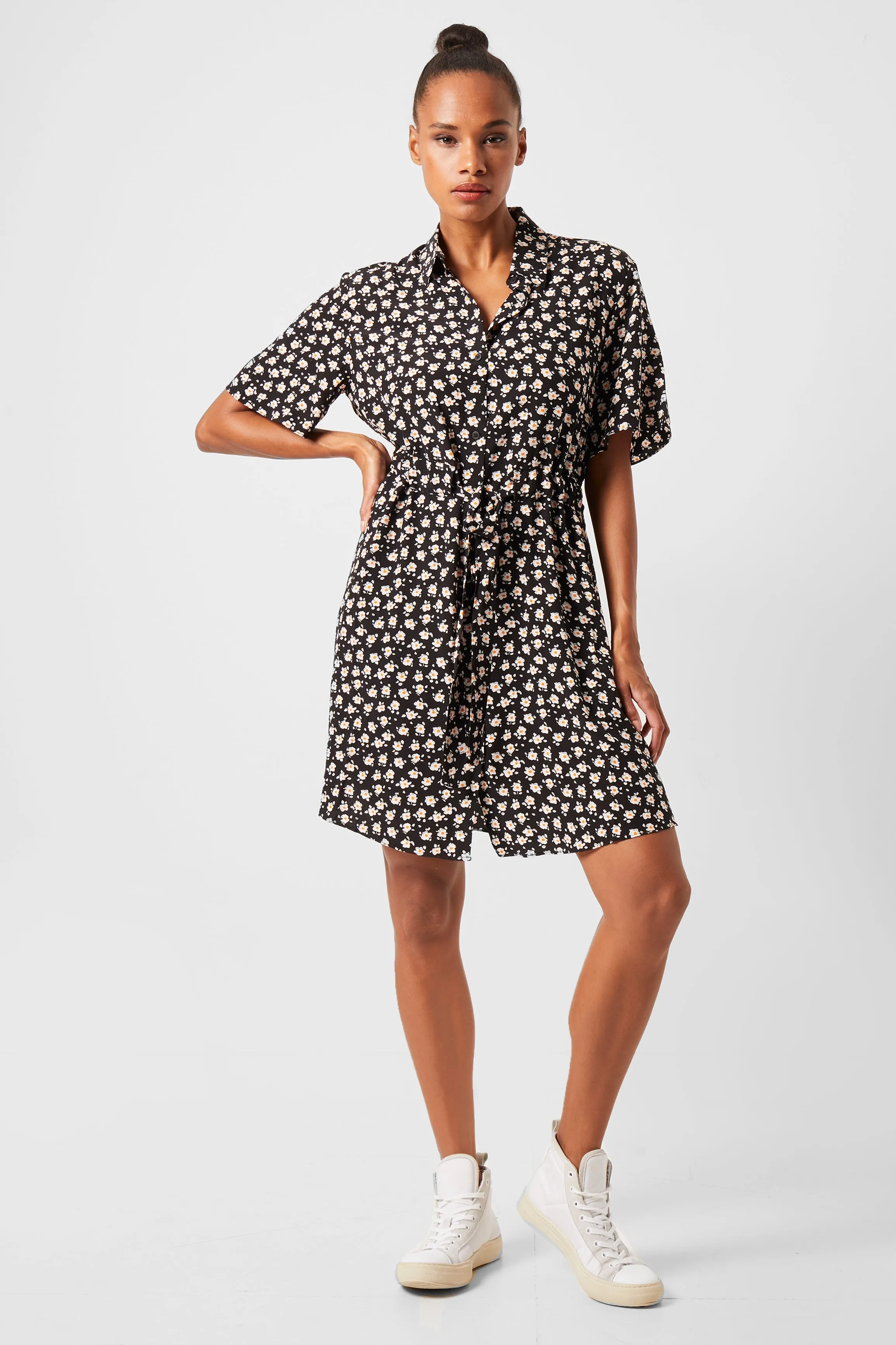 Aura Drape Shirt Dress