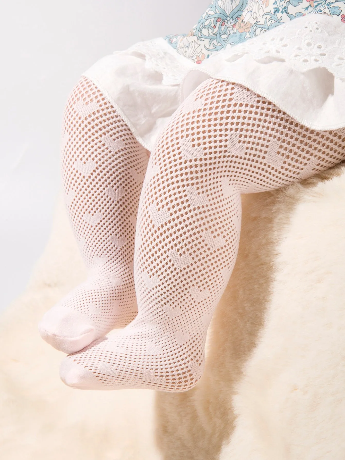 Baby Heart Pattern Tights