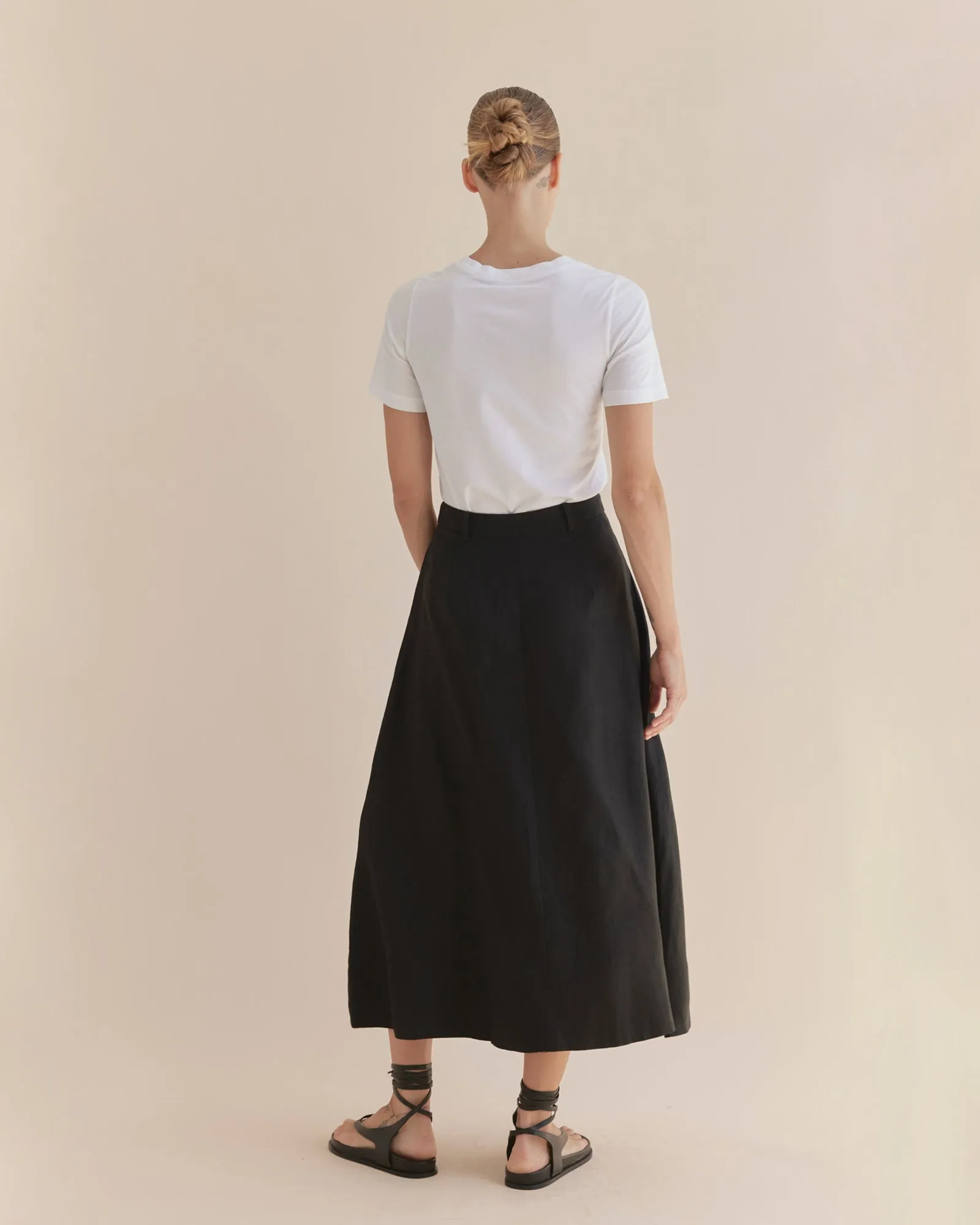 Barossa Linen Skirt - Black