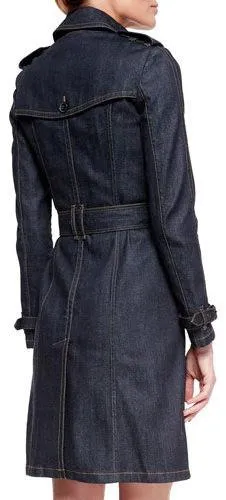 Belted Denim Trench Coat