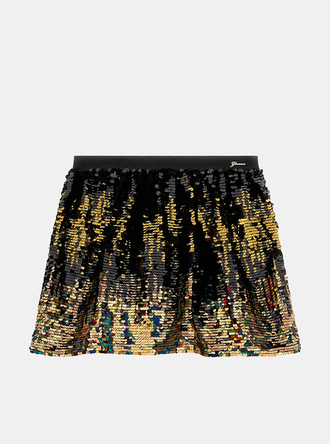 Black Sequins Midi Skirt