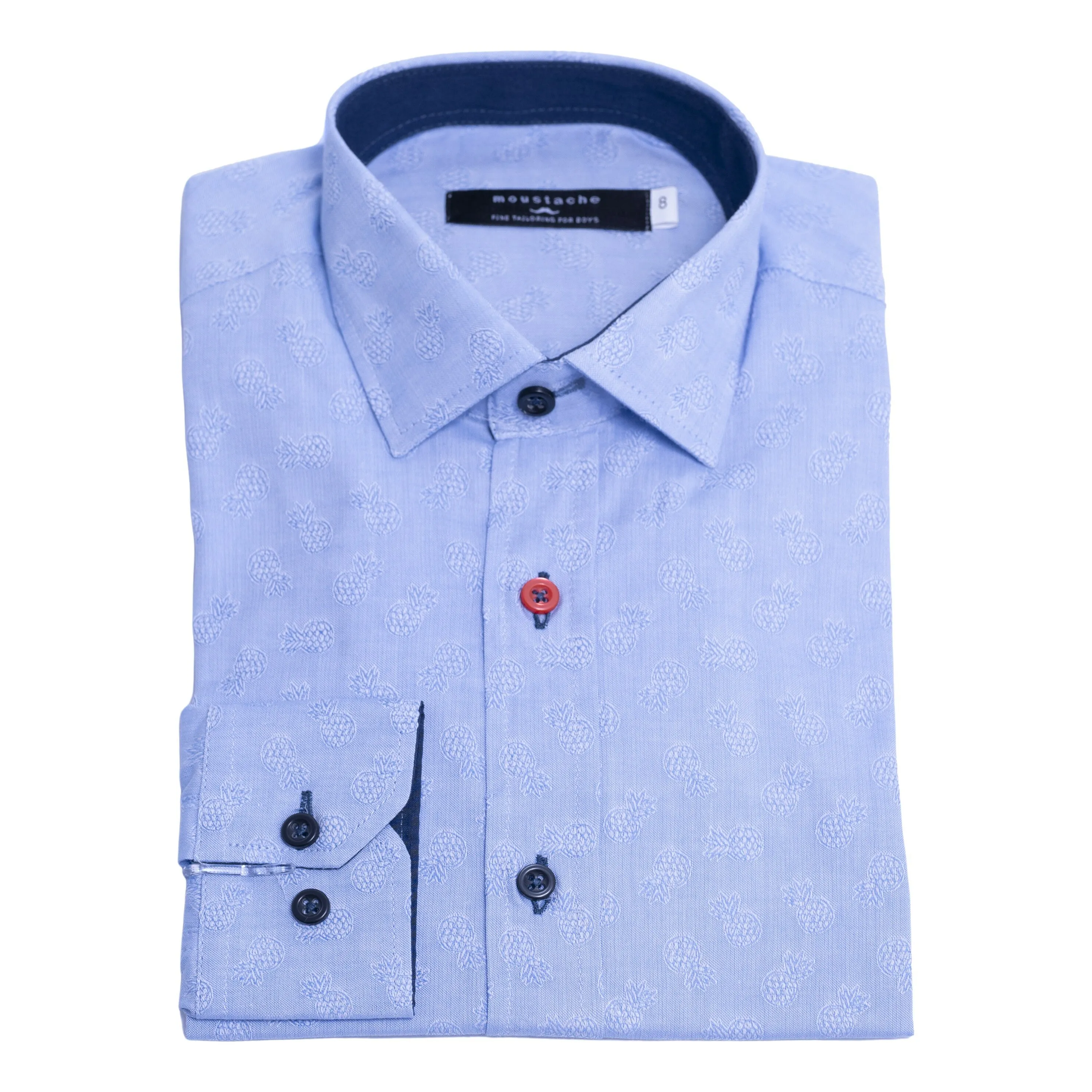 Blue Pineapple Dress Shirt