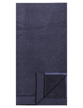 Box-Packaged Men's Uptown Premium Knit Marled Scarf - Navy/Black