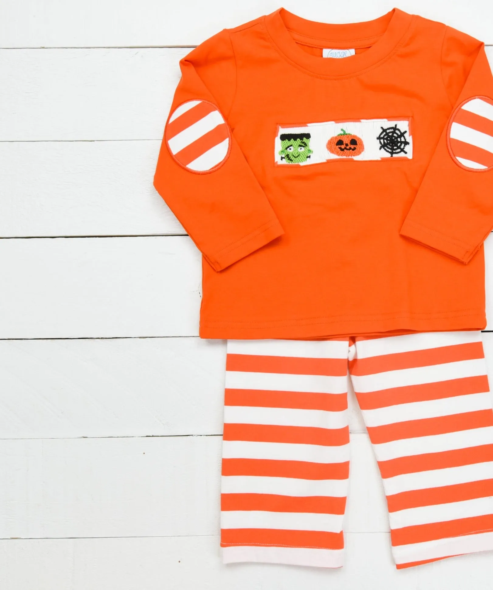 Boys Spooky Smocked Pant Set