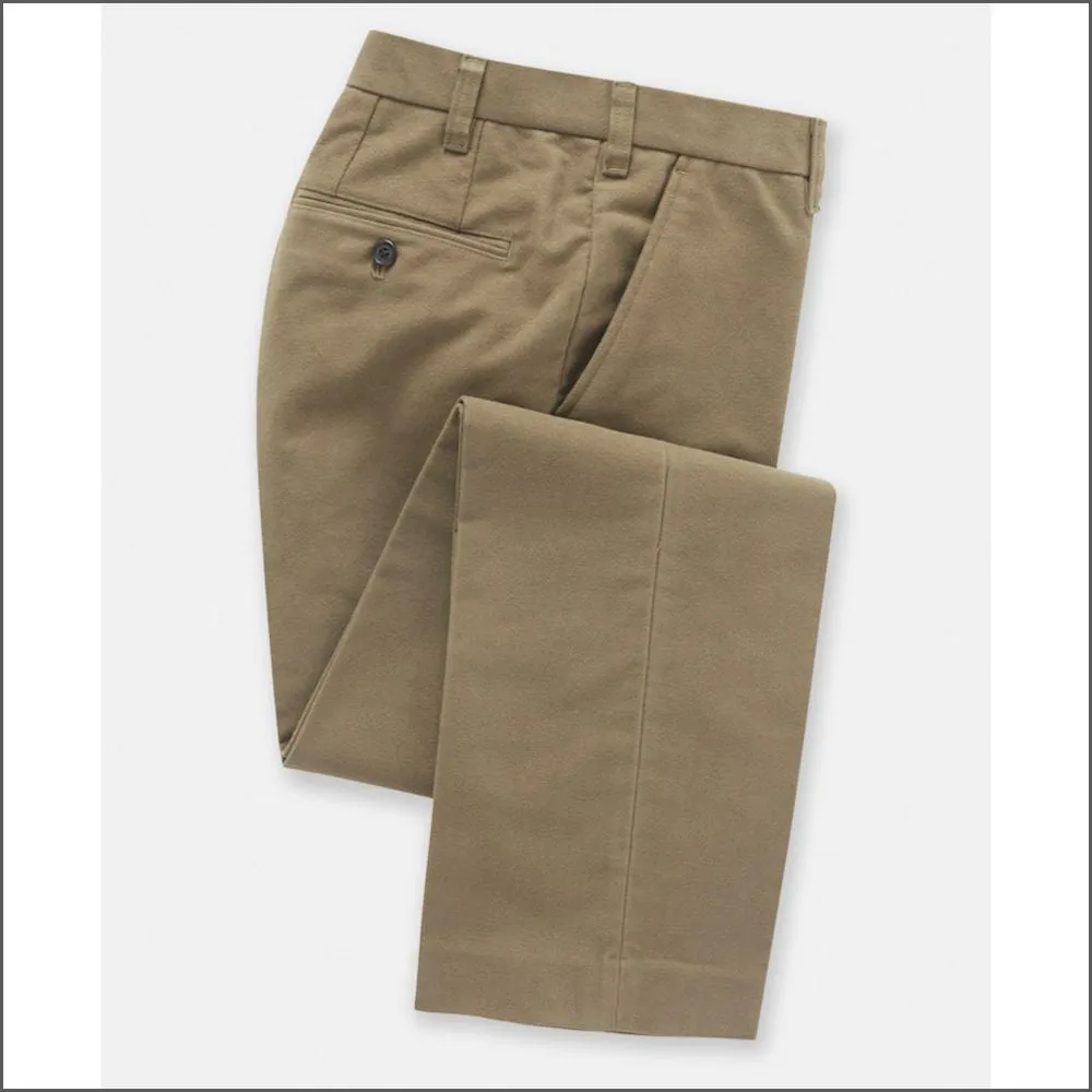 Brook Taverner Stone Kerswell Moleskin Trousers--