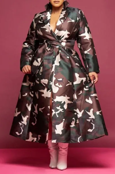 Camouflage Trench Coat