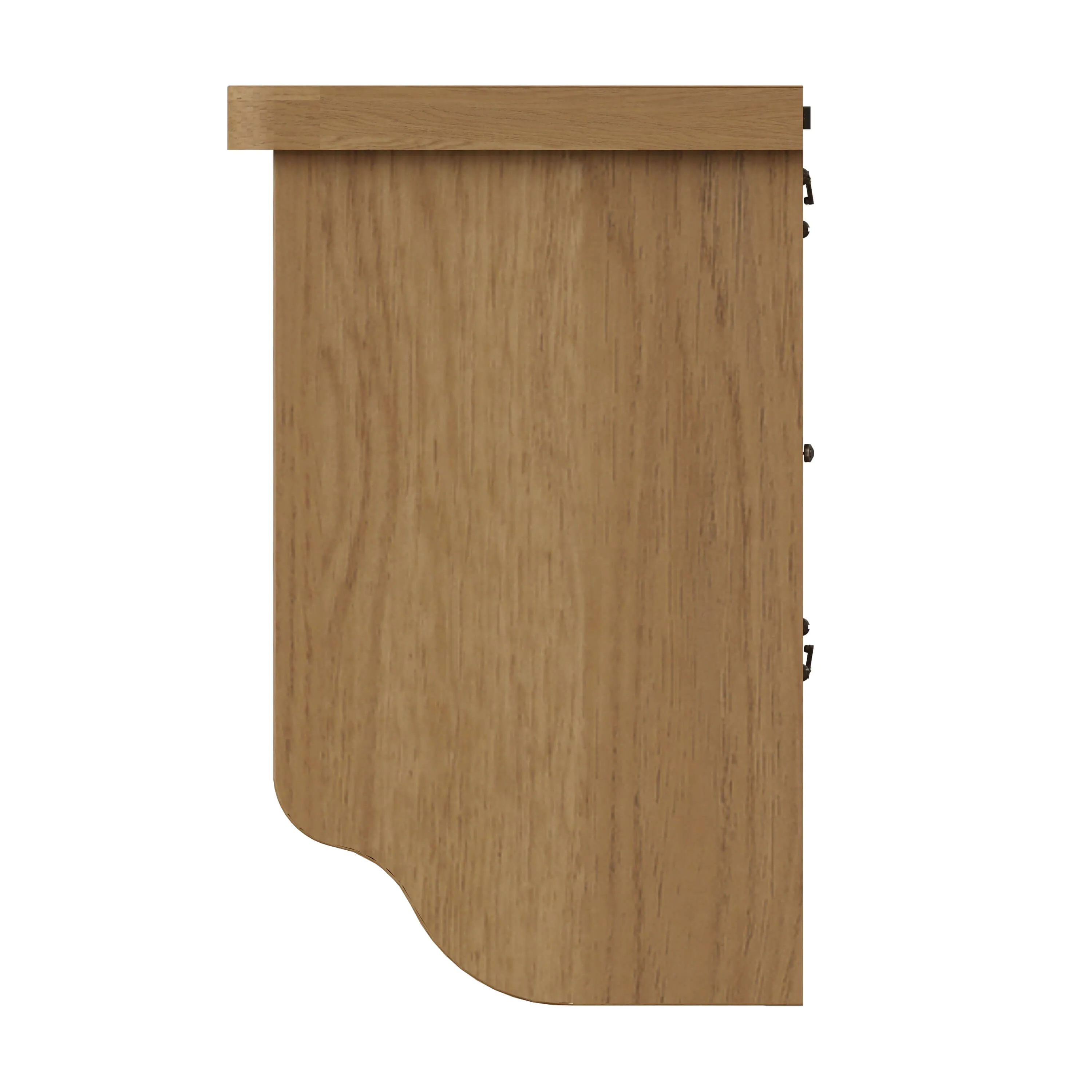 Clara Rustic Oak Hall Bench Top With Mirror & Coat Hooks