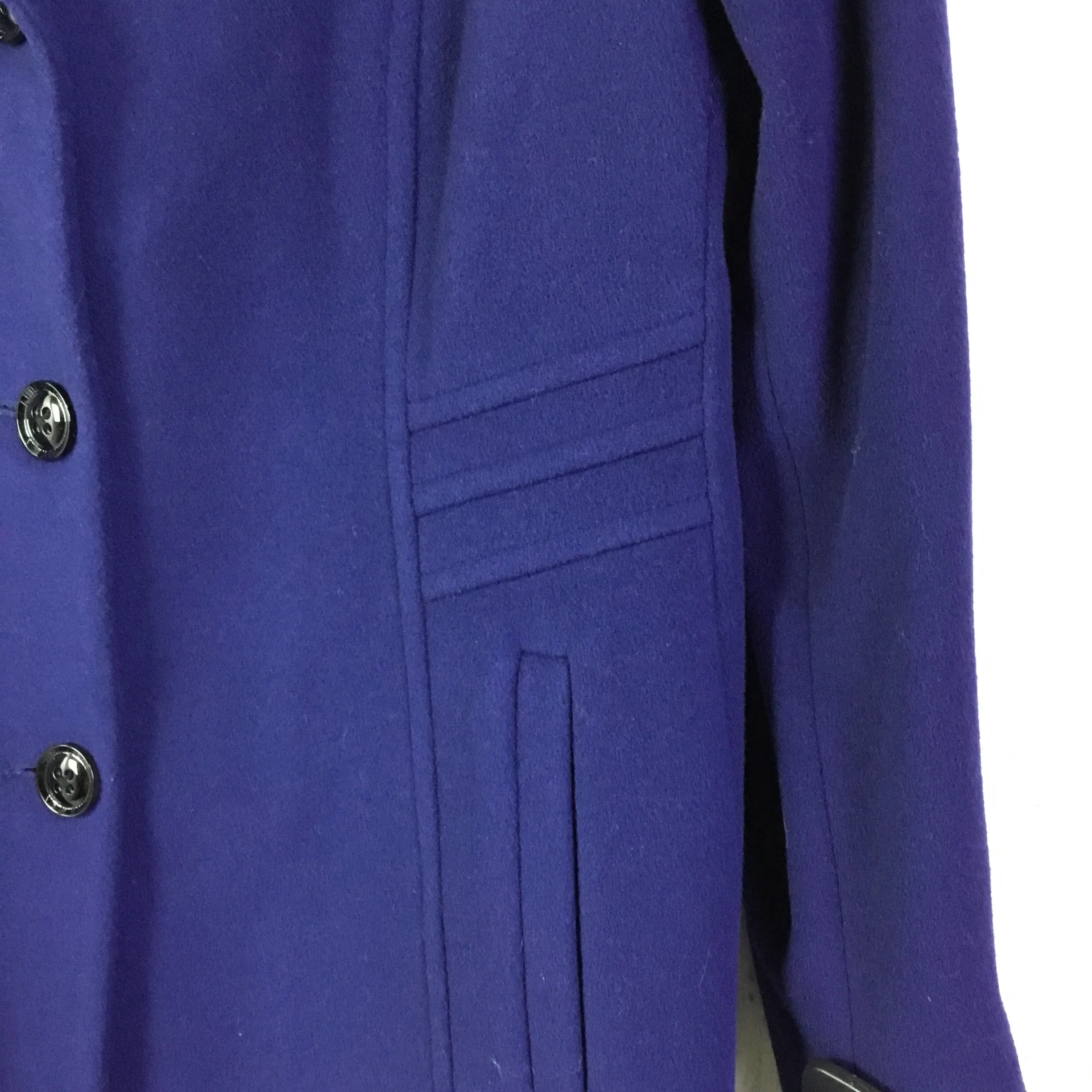 Coat Trench Coat By Anne Klein In Blue, Size: Xl