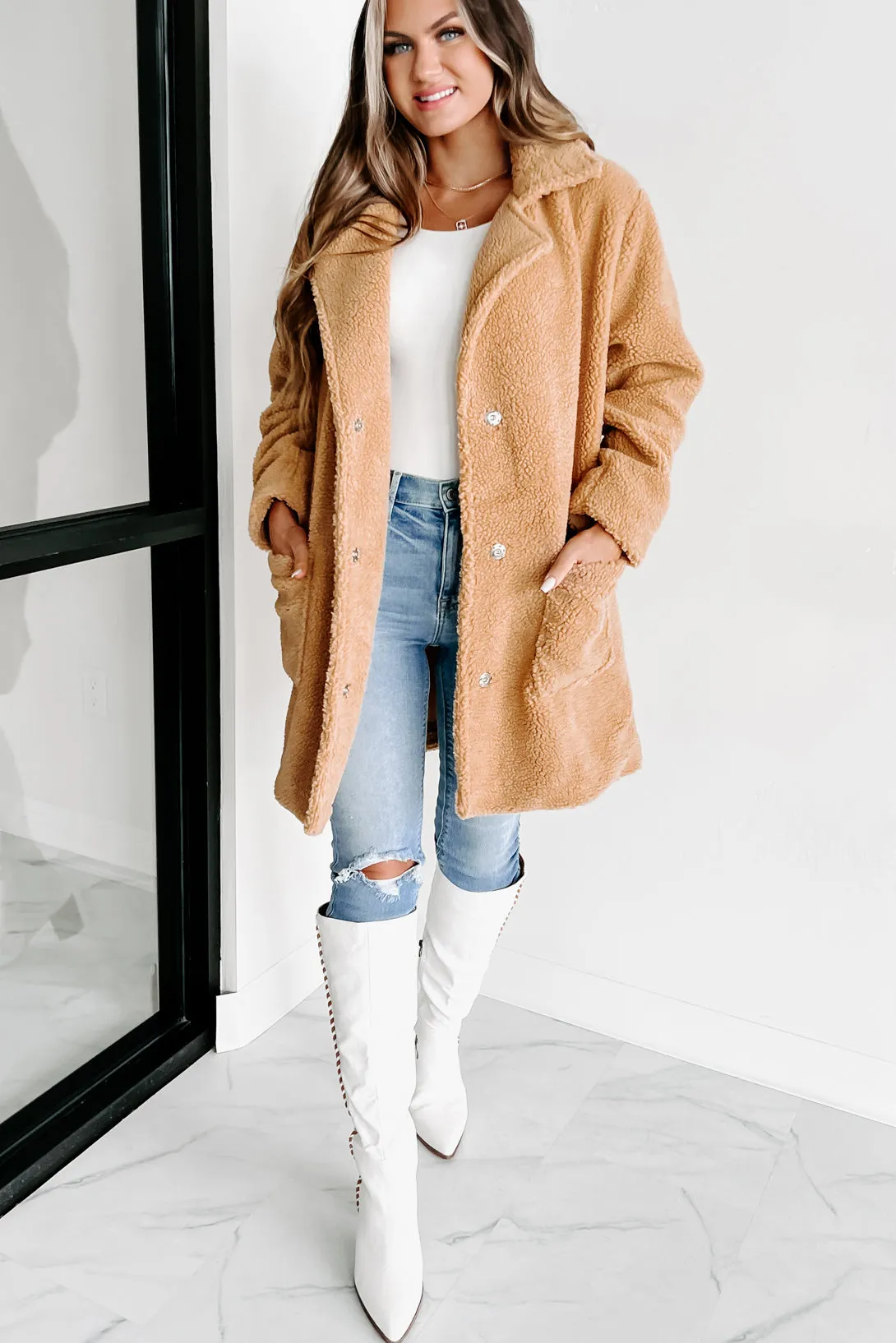 Coldest Days Teddy Coat (Camel)