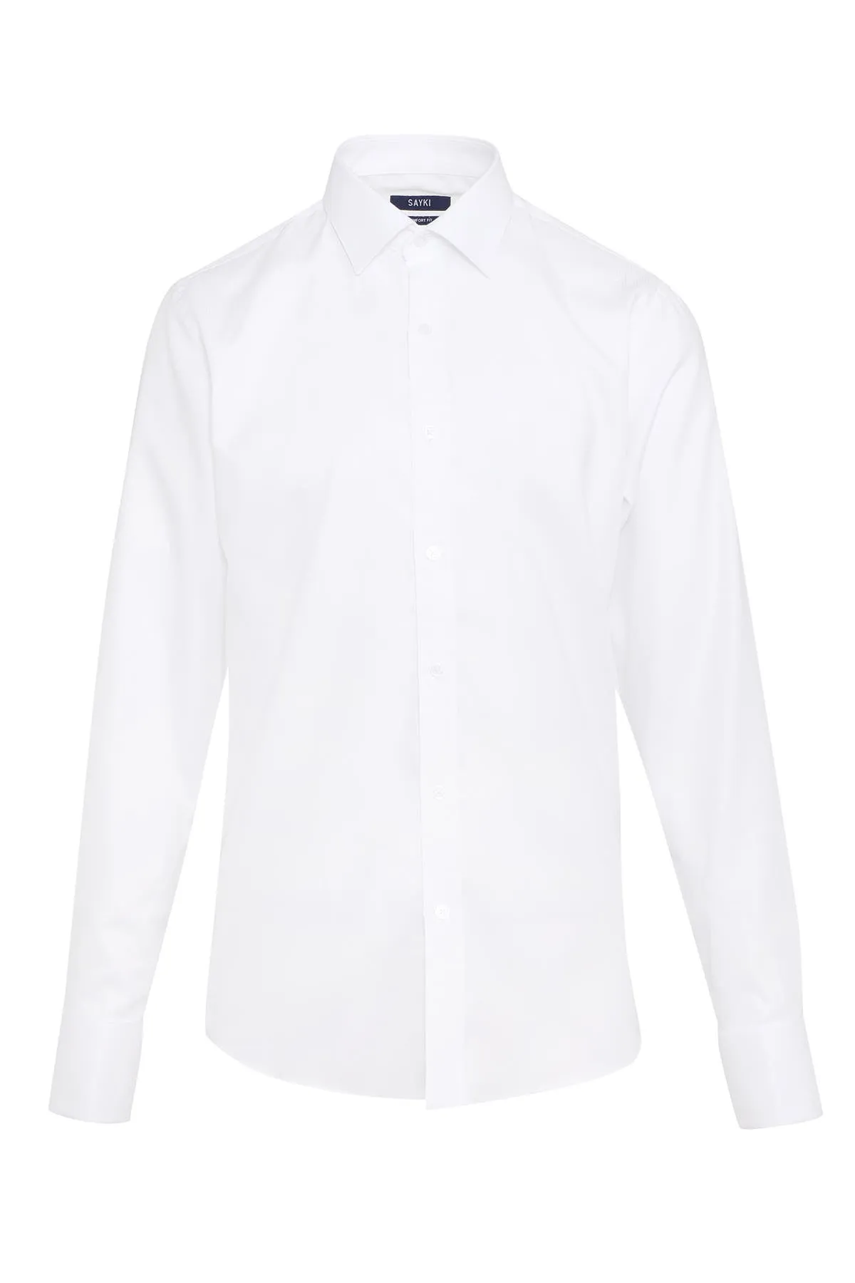 Comfort Fit French Cuff 100% Cotton White Dress Shirt