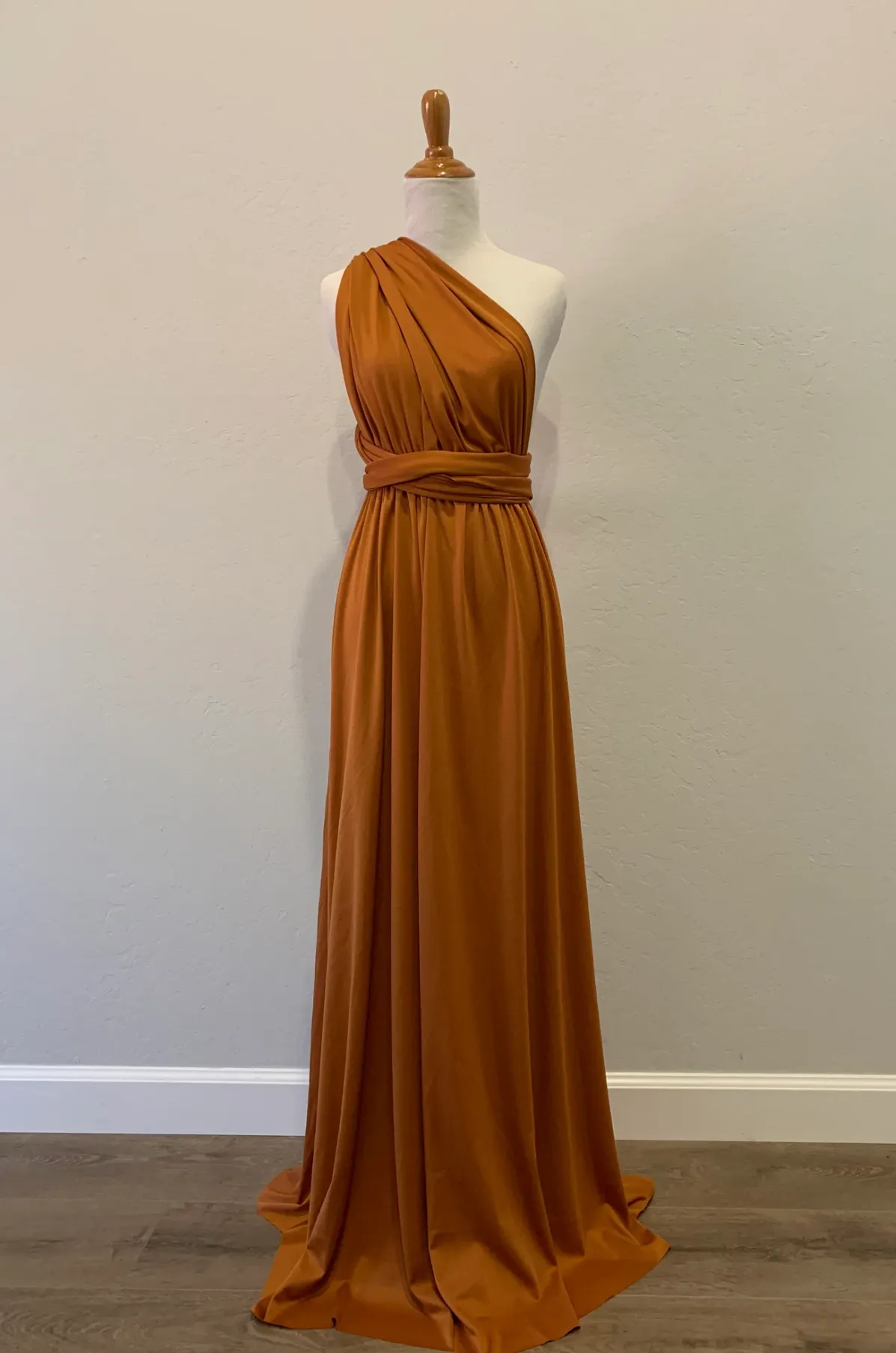 Copper Infinity Dress/ Wrap Convertible Bridesmaid Dress- S55