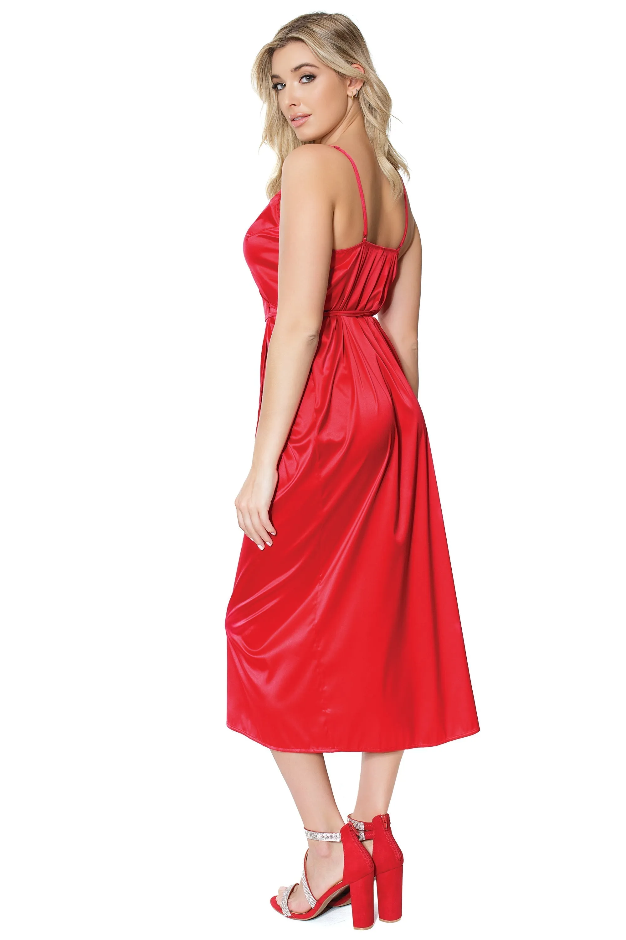 Coquette 21302 Silk Midi Wrap Dress