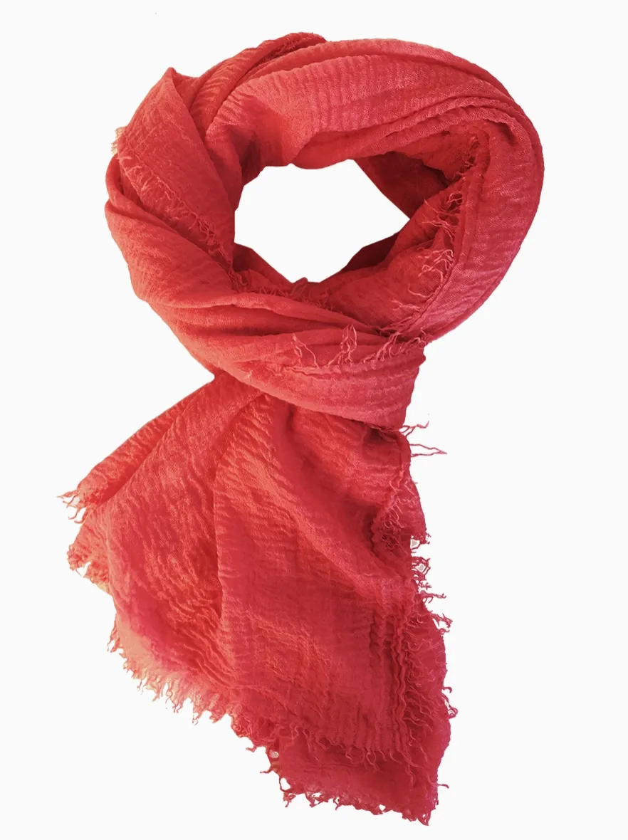 Coral Boho Scarf