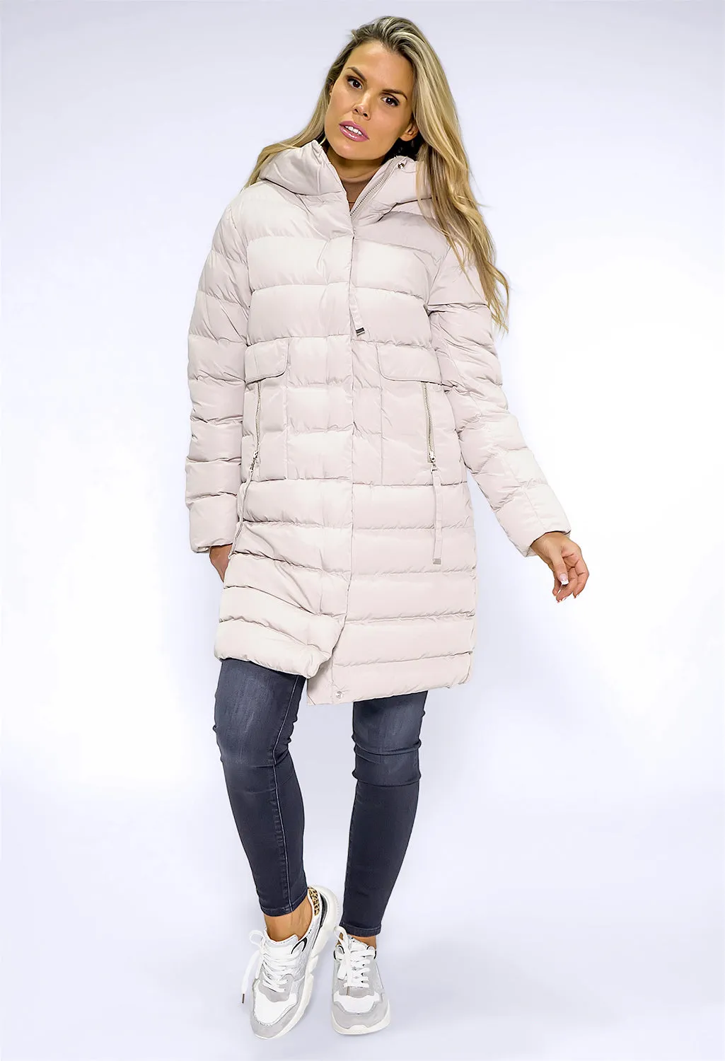 Cream Quilted Coat