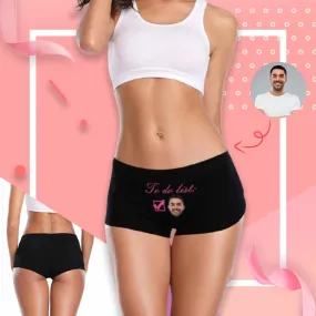 Custom Face Boyfriend Underwear Personalized Women's Boyshort Panties Customized Gift For Her