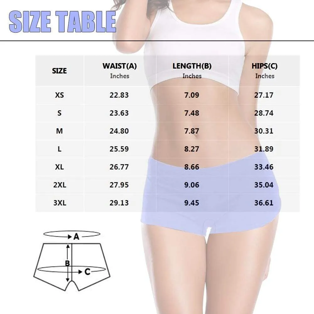 Custom Face Boyfriend Underwear Personalized Women's Boyshort Panties Customized Gift For Her