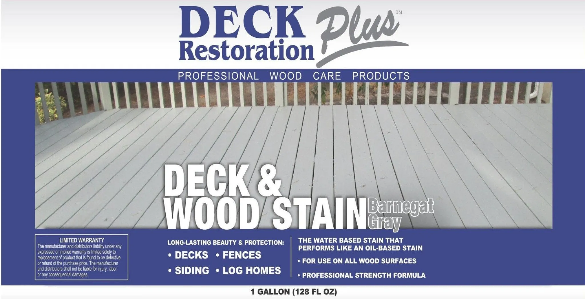 Deck Restoration Plus Deck & Wood Stain: Barnegat Gray (FREE SHIPPING on Stains)