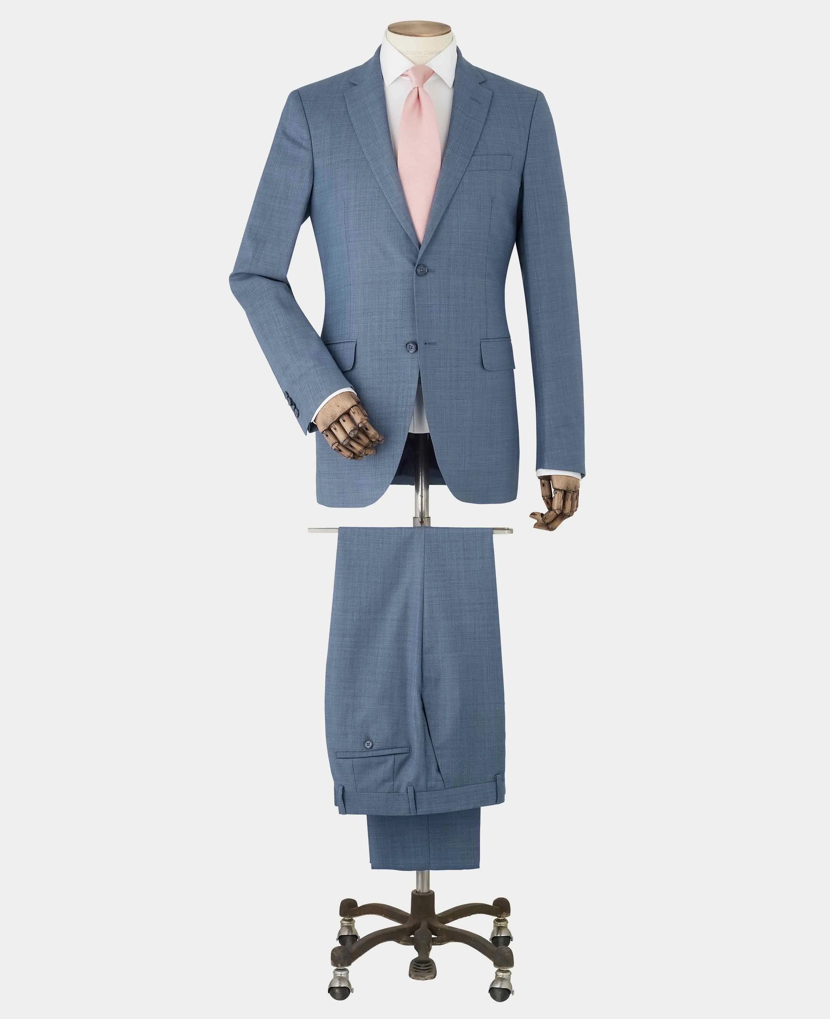 Denim Navy Wool Blend Suit Trousers