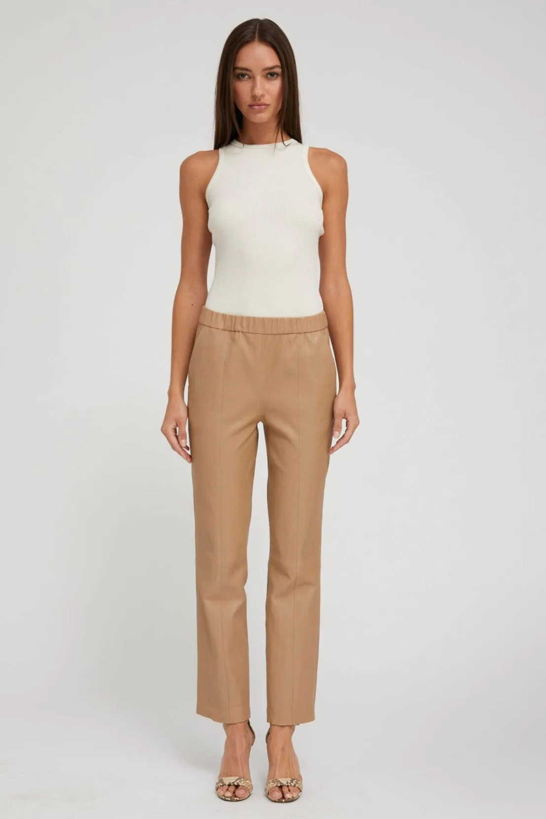 Desert Leather Sophia Pintuck Joggers