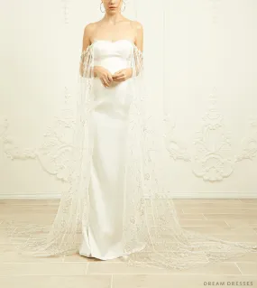 Detachable Bridal Cape Sleeves (#DAVINA)