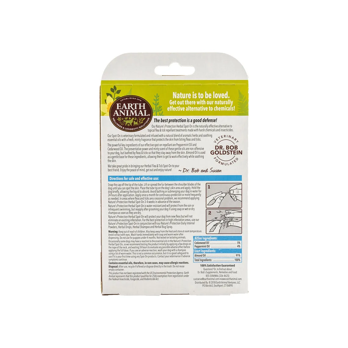 Earth Animal Nature's Protection Flea & Tick Spot On for Dogs