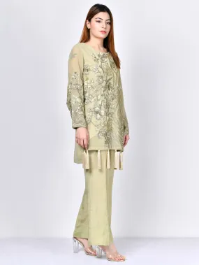 Embroidered Chiffon Suit