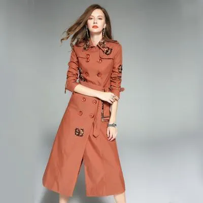 England Style Autumn Spring Trench Coat