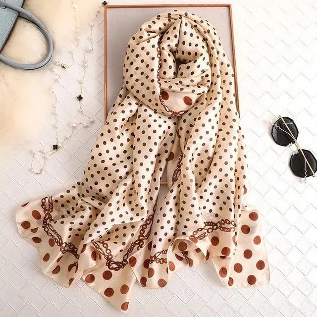 Fashion Silk Scarf Printed Bandana Shawl #LZ024