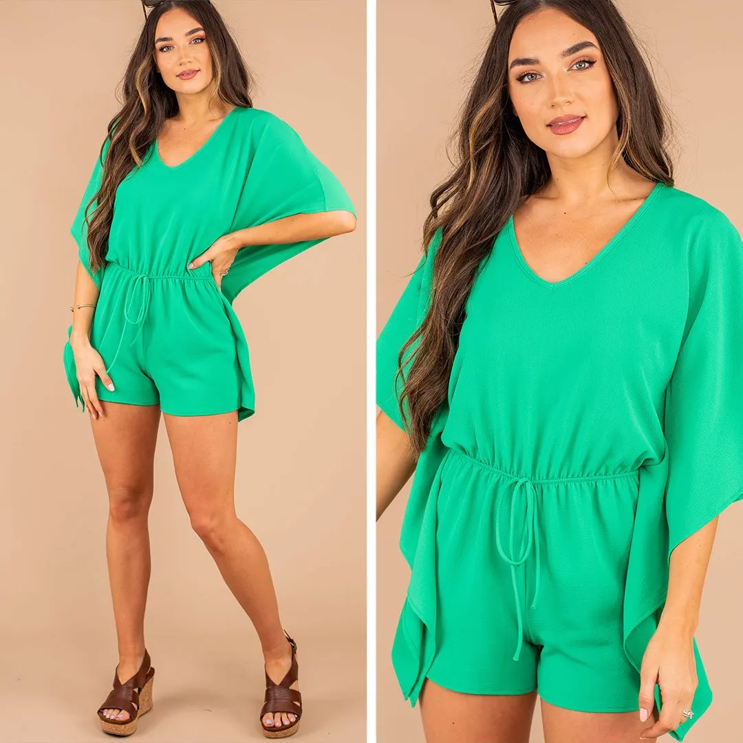 Feeling So Fun Emerald Green Romper