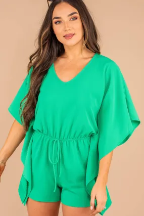 Feeling So Fun Emerald Green Romper