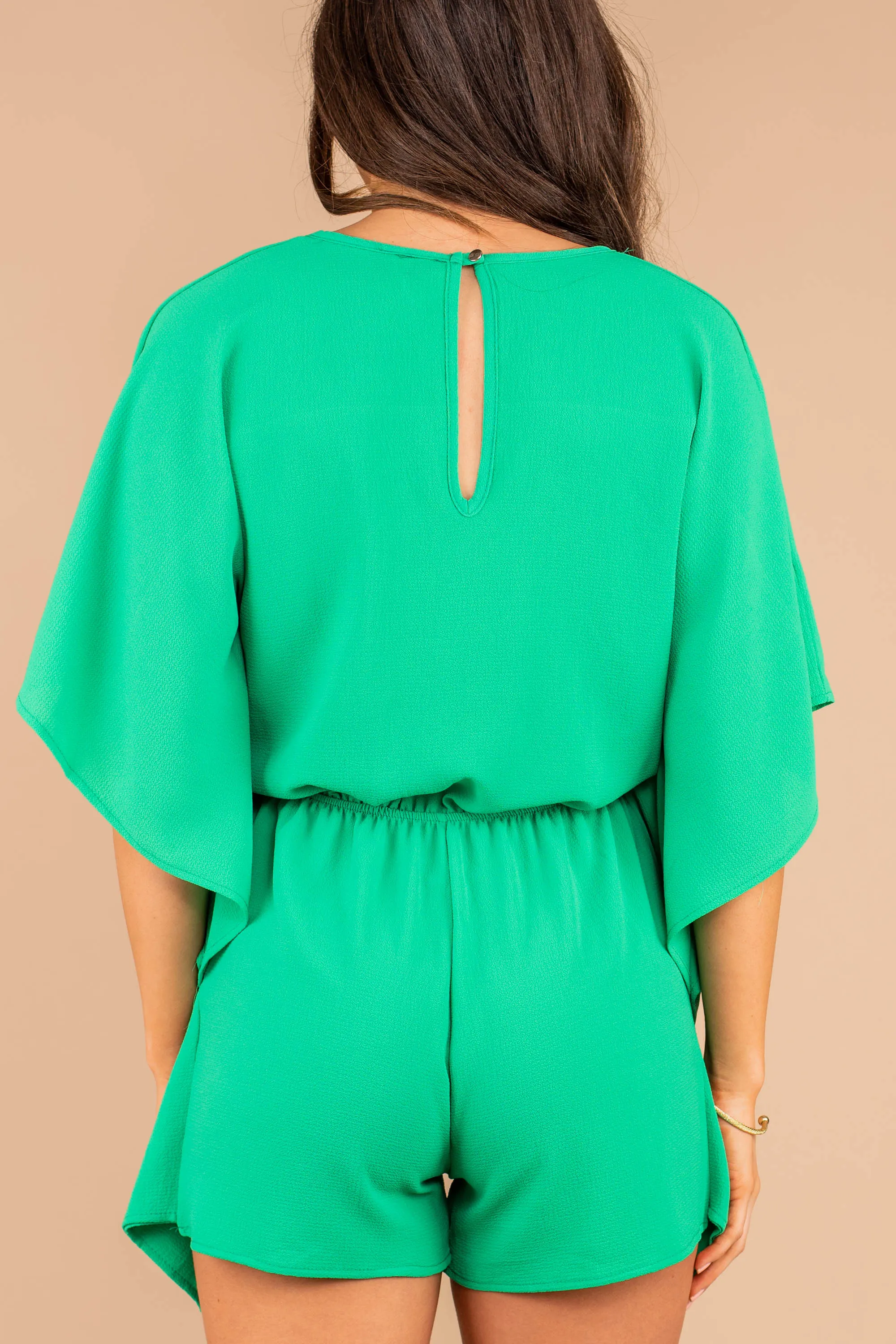 Feeling So Fun Emerald Green Romper