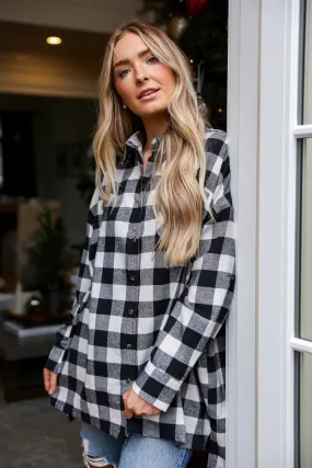 FINAL SALE - Kennedy Buffalo Check Plaid Oversized Flannel - DOORBUSTER