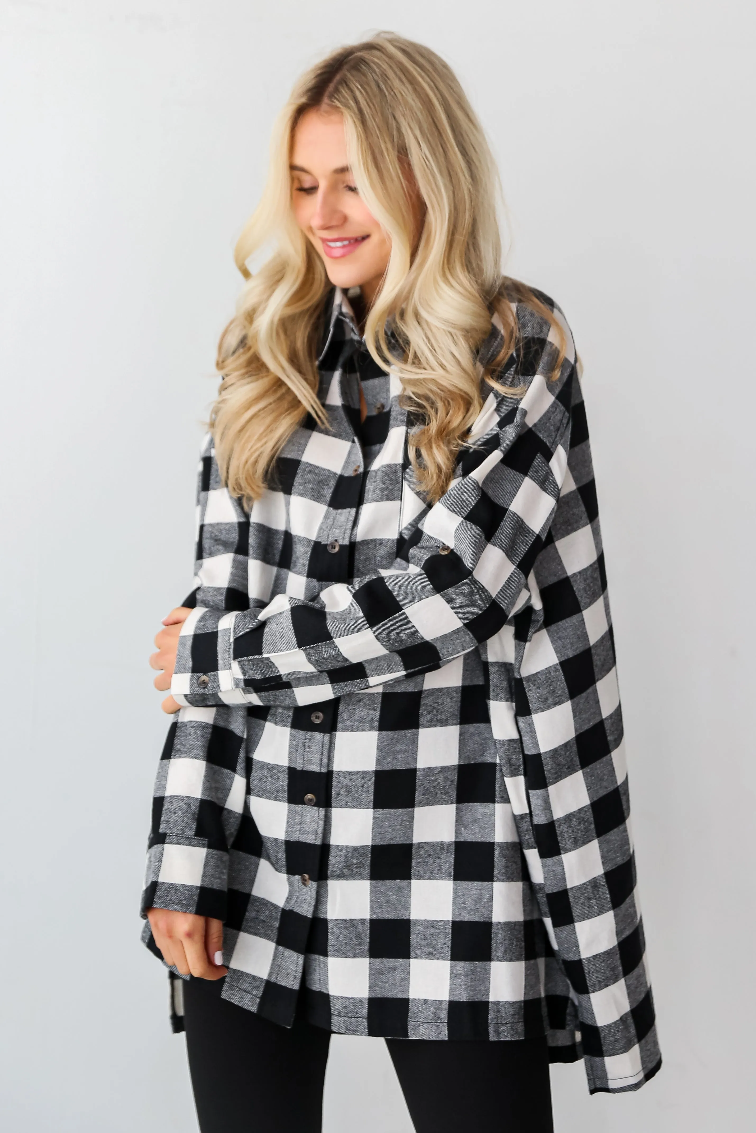 FINAL SALE - Kennedy Buffalo Check Plaid Oversized Flannel - DOORBUSTER