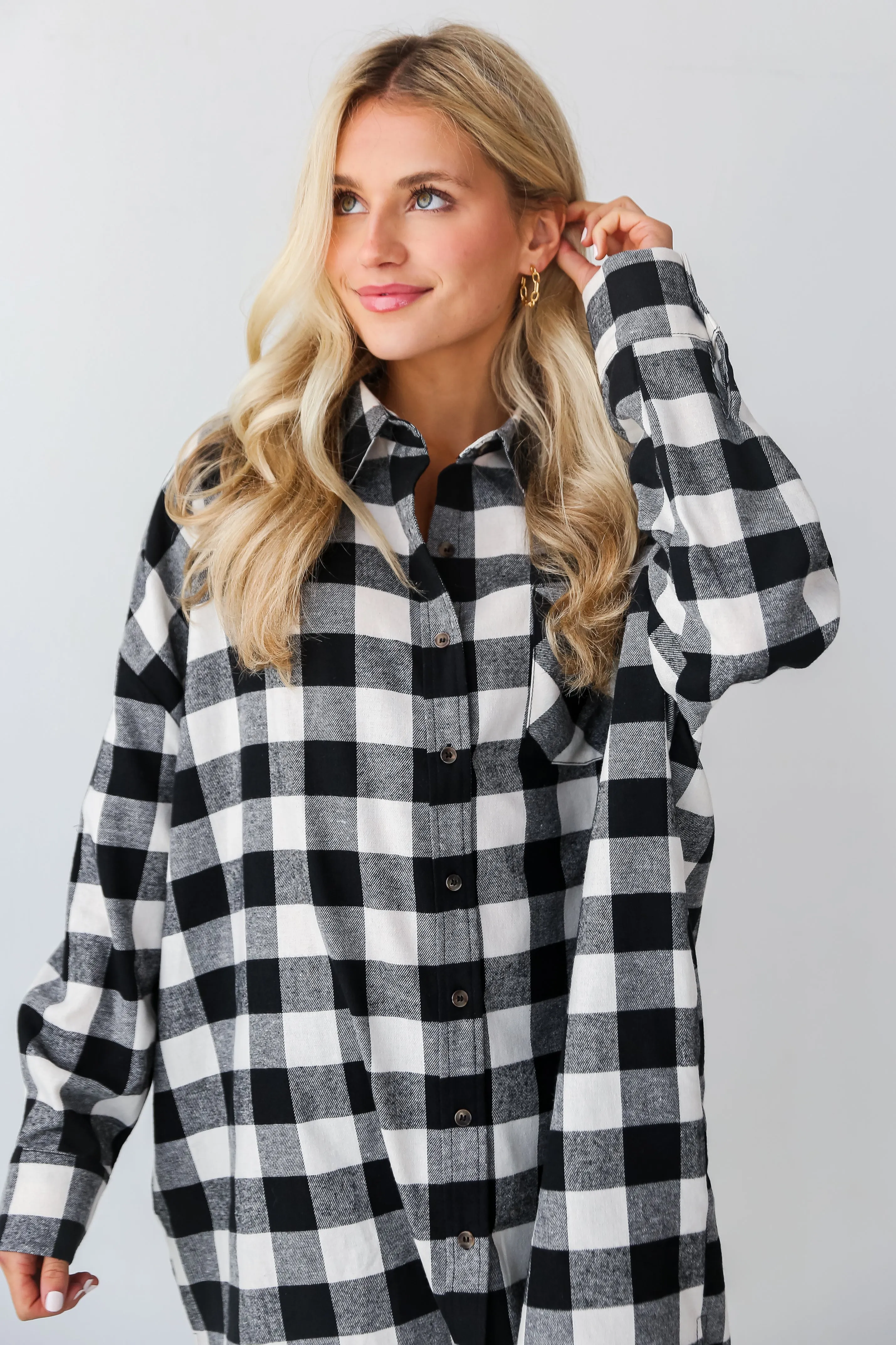 FINAL SALE - Kennedy Buffalo Check Plaid Oversized Flannel - DOORBUSTER