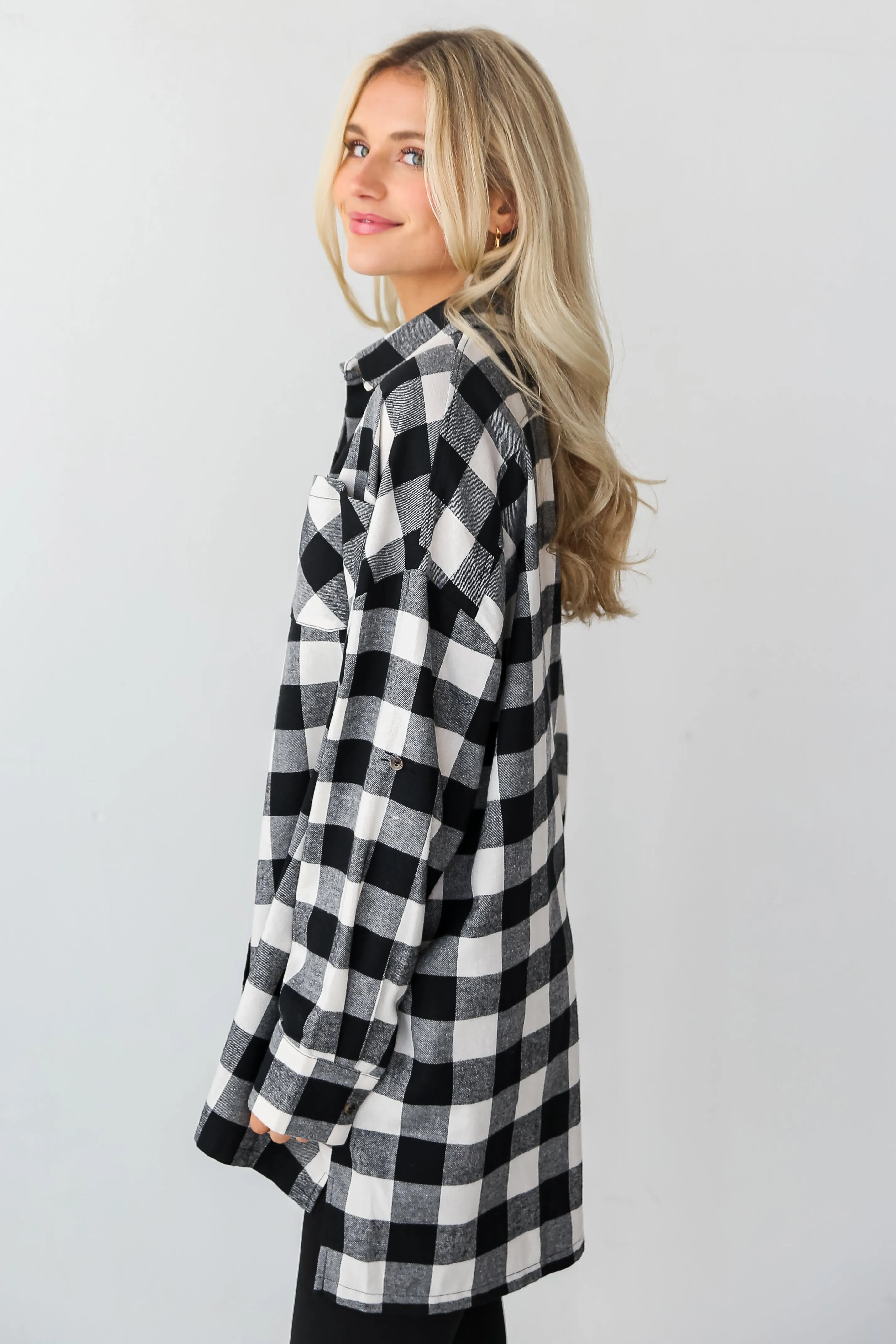 FINAL SALE - Kennedy Buffalo Check Plaid Oversized Flannel - DOORBUSTER