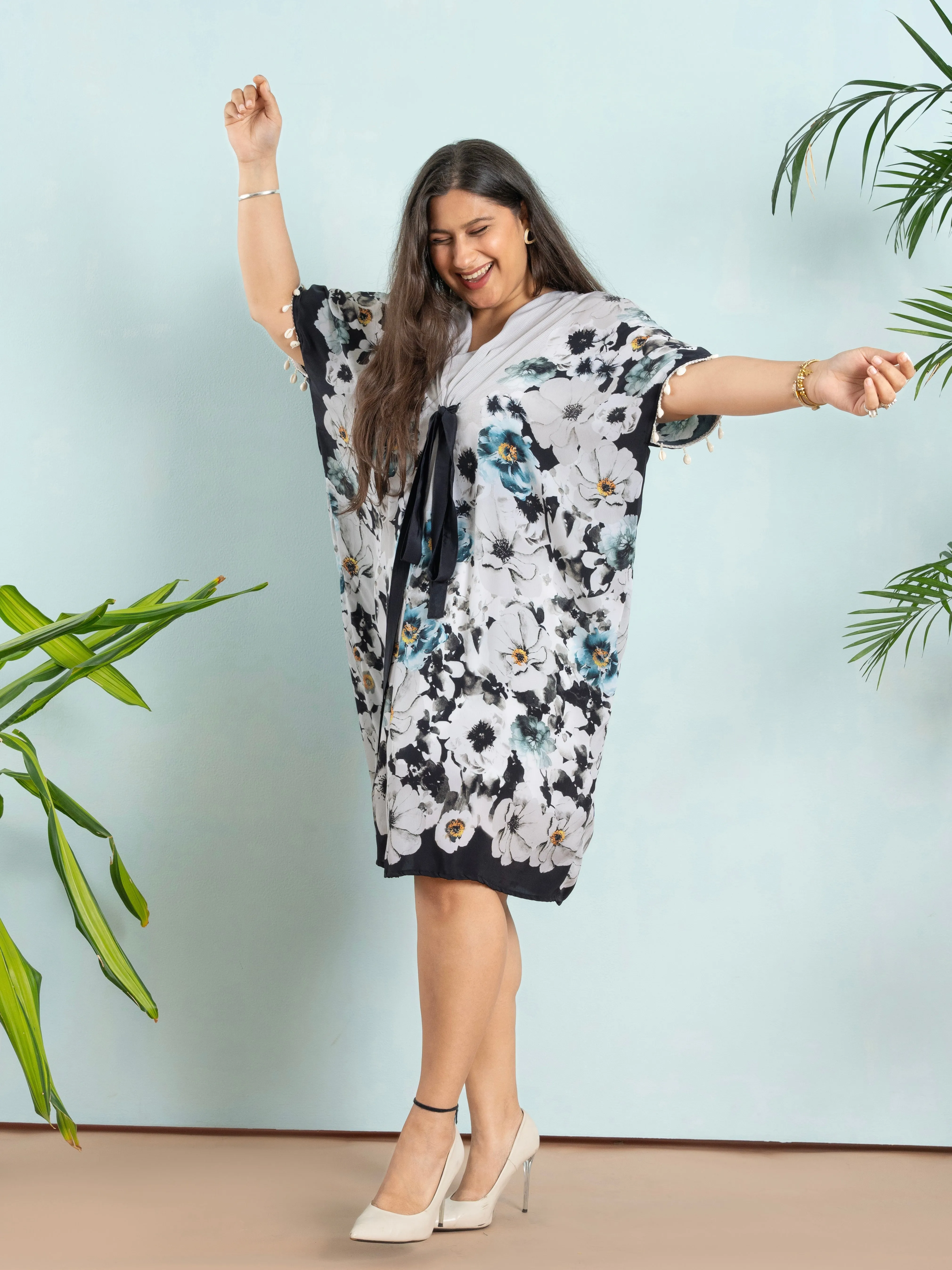 Floral Chic Kaftan Dress