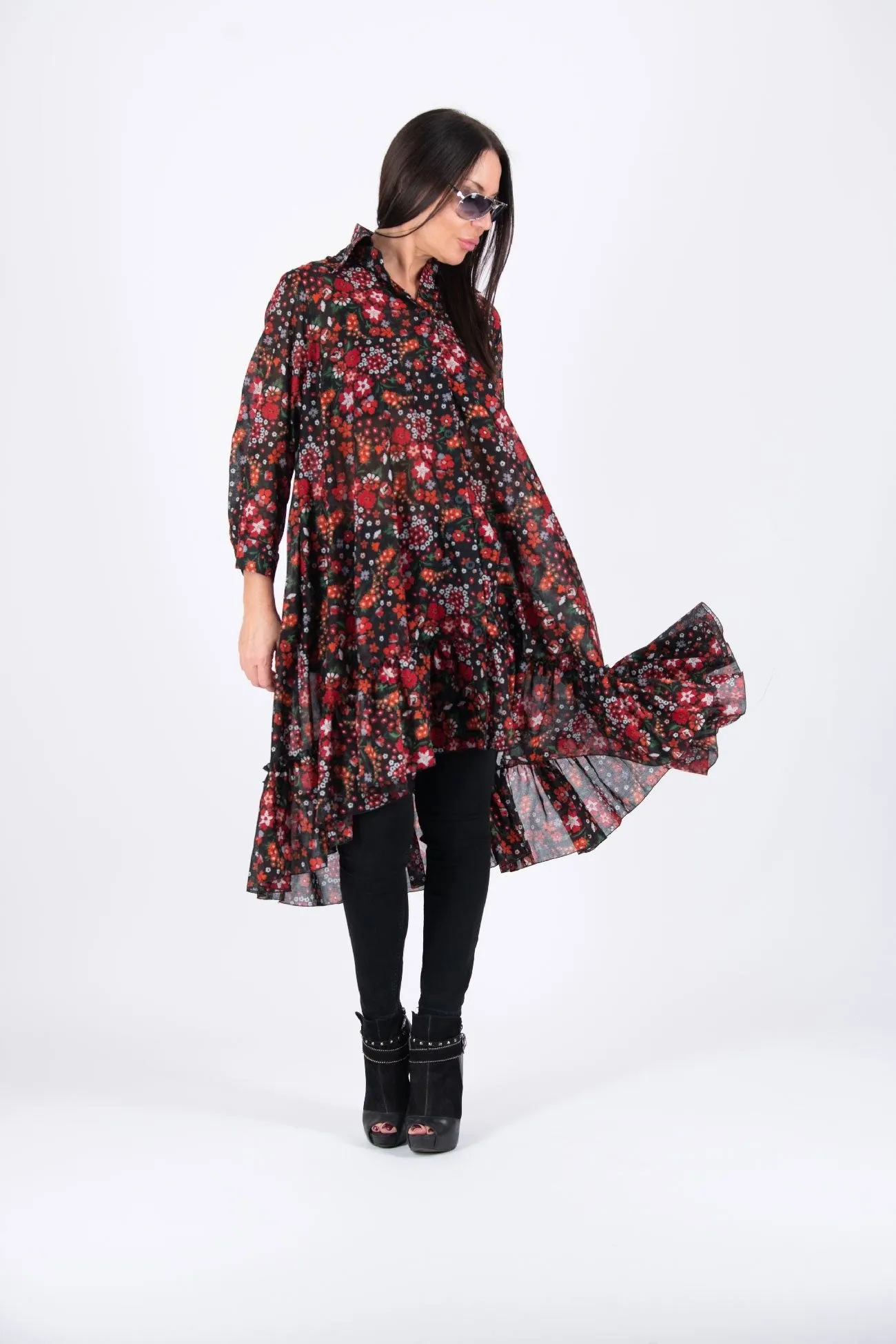 Floral Shirt Dress MARTINA