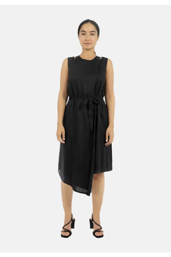 FUNCHAL ASYMMETRIC WRAP DRESS