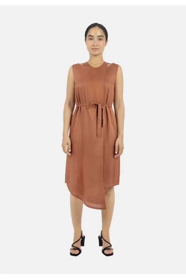 FUNCHAL ASYMMETRIC WRAP DRESS