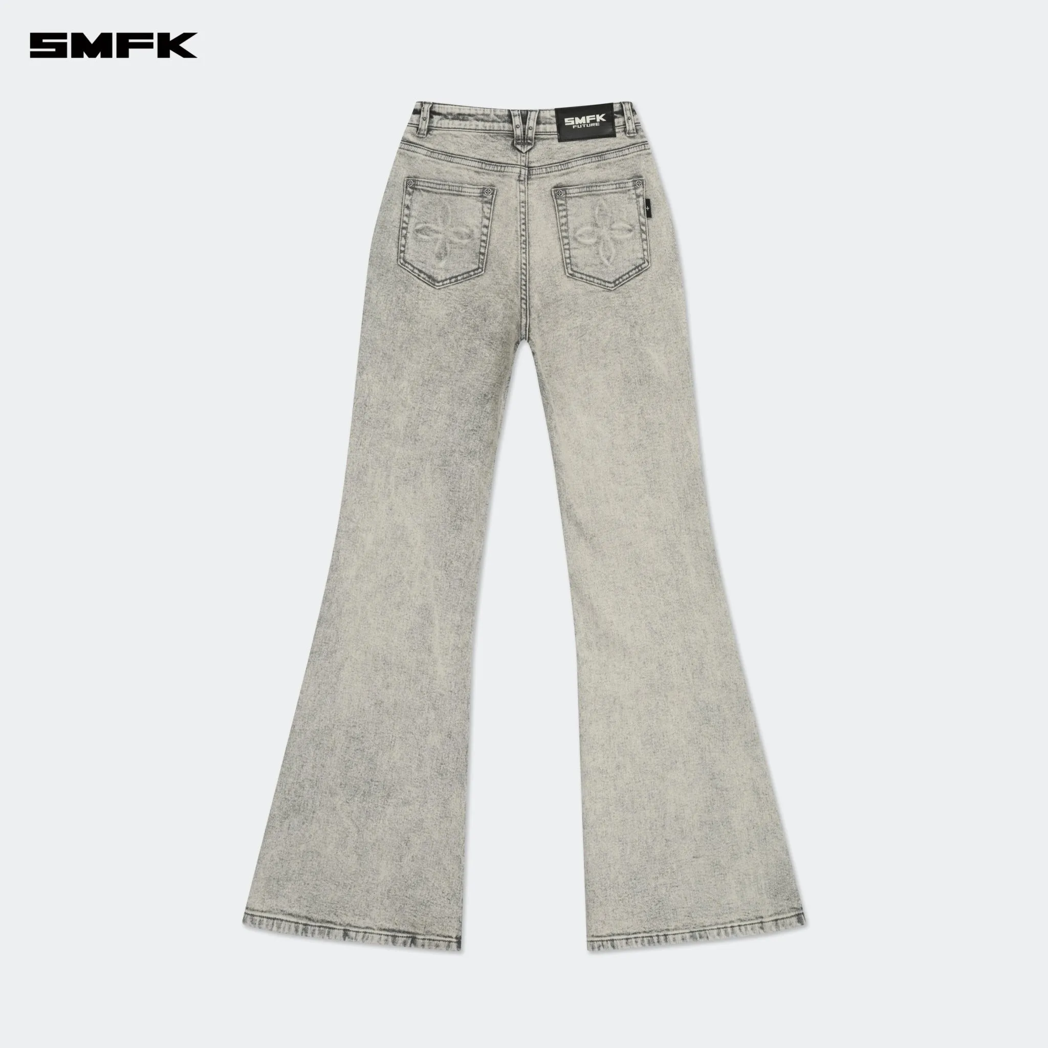 FUTURE Mirage Gray Nebula Stretch-flared Jeans